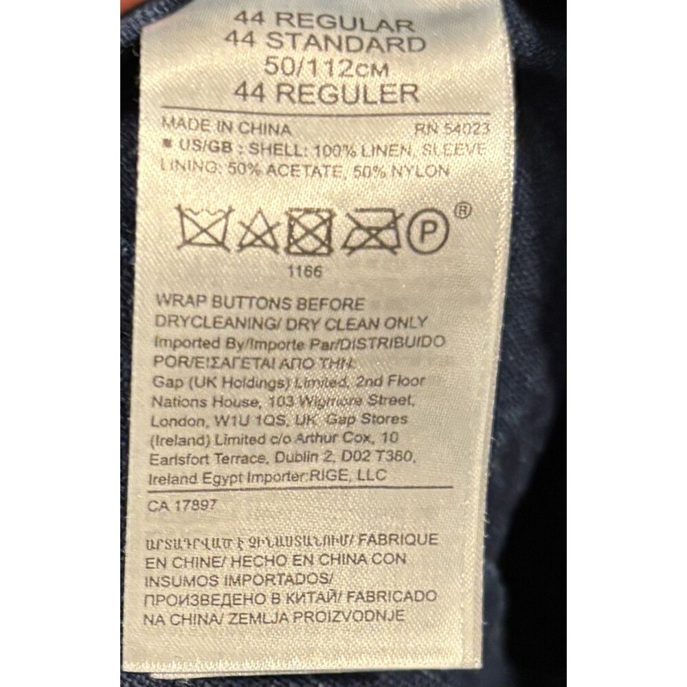 Banana Republic Heritage Jacket Mens 44R Denim Blue Field Safari BR/HTG-SF78 - Picture 9 of 9